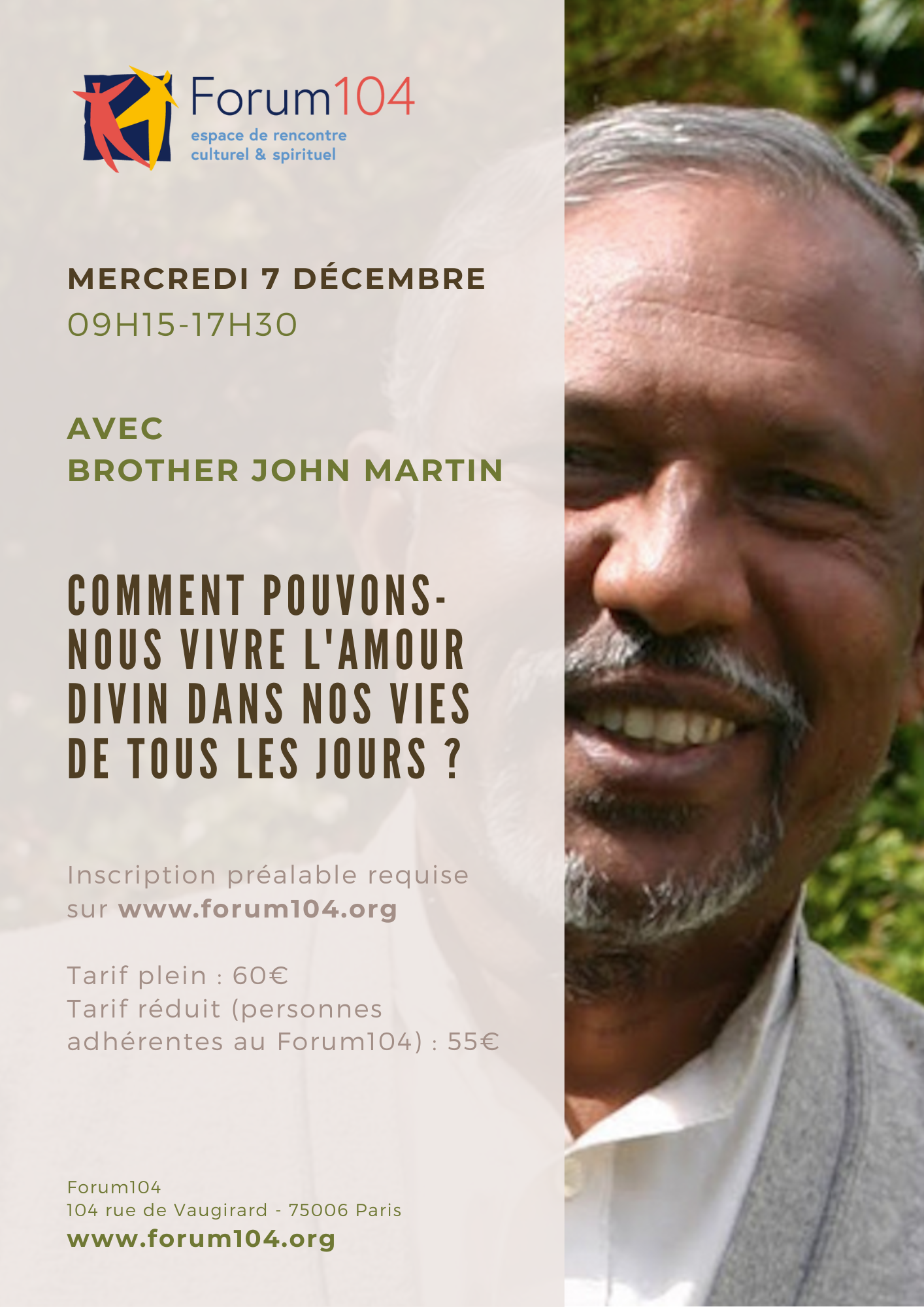 Séminaire avec John Martin Comment pouvonsnous vivre l'amour divin